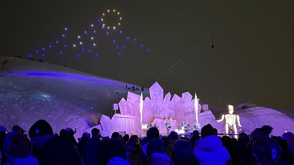 Drohnenshow bei der Adventure Night in Serfaus